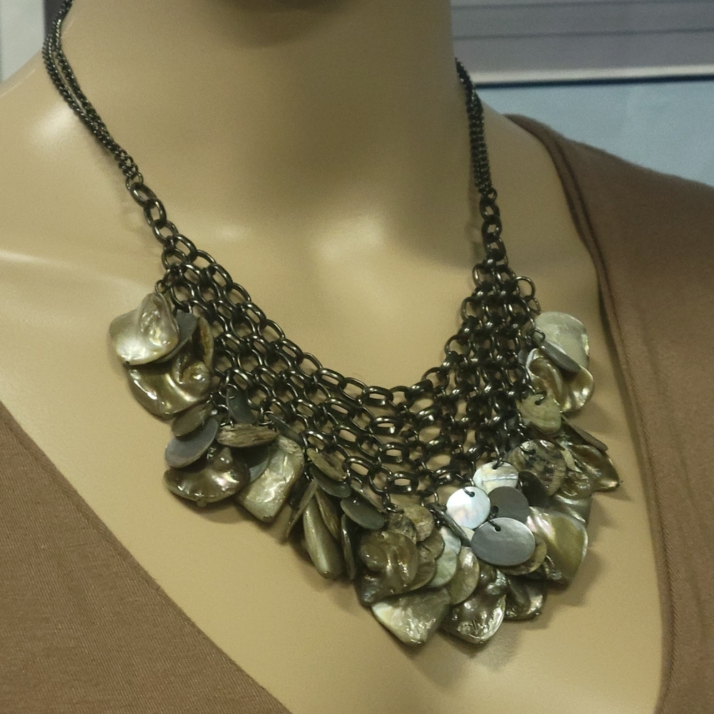 4/20$ Abalone adjustable statement Necklace